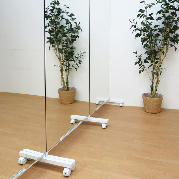 軒先渡し】 日本住器工業 キャスター付ワイドミラー 幅800×奥行440×高