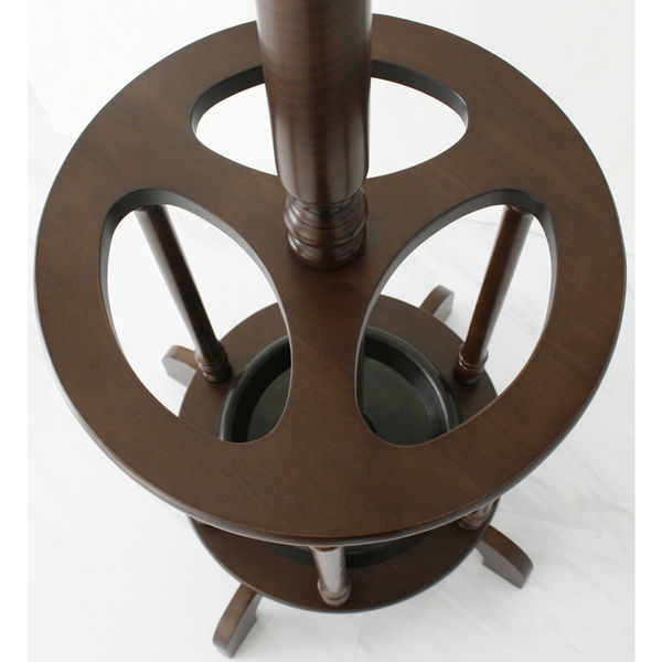 軒先渡し】ヤマソロ 傘立て付ポールハンガー ダークブラウン 幅520