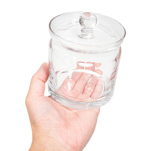 大塚硝子 ガラス容器 蓋付ポット クリアー(M) 490061 1個（直送品