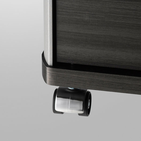 朝日木材加工 キャスター付きハイタイプテレビ台/アッシュグレー木目