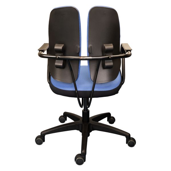 DUOREST オフィスチェア 肘付 ブルー DR-260F-BLUE 1台（直送品