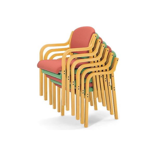 軒先渡し】オリバー 介護用チェア 肘付タイプ イエロー/ナチュラル 高