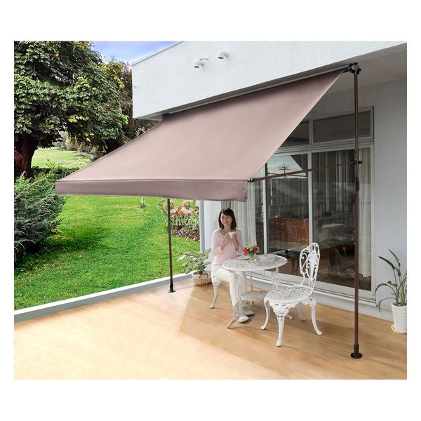 谷村実業 物干竿付 オーニングIV TAN-900-30A(BR) 1個 4589792852418