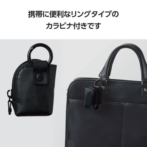 イヤホンケース ワイヤレスイヤホン ソフトレザー L字ファスナー S