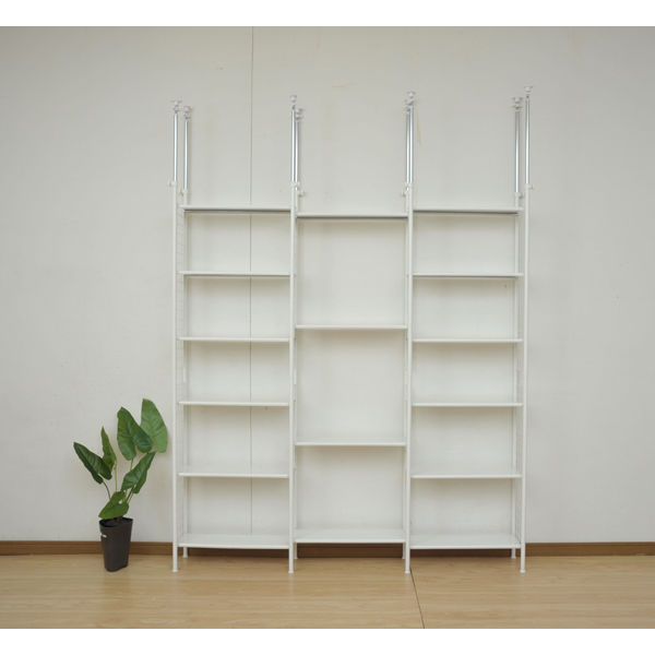 山善（YAMAZEN） 突っ張りフリーラック 幅630mm ホワイト （直送品