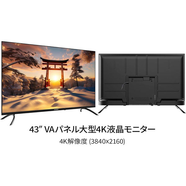 JAPANNEXT 43インチ ワイド 4K液晶モニター JN-V43UHDR-U 1台（直送品