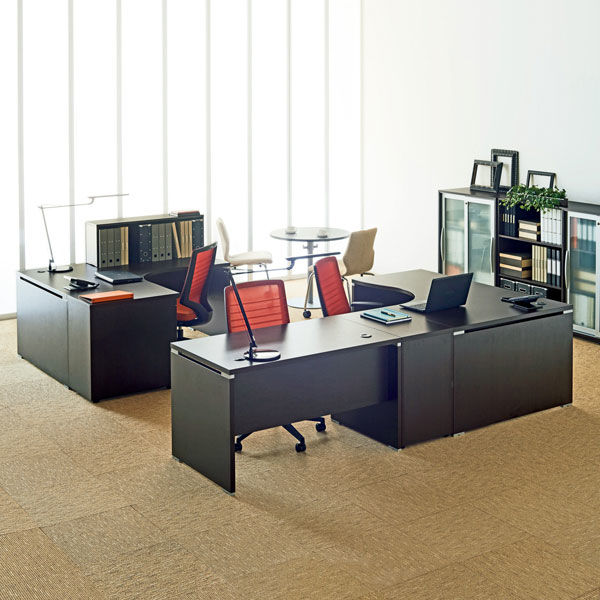 ARAN WORLD EIDOS エイドス 平机 引出し無し ダークブラウン 幅1400