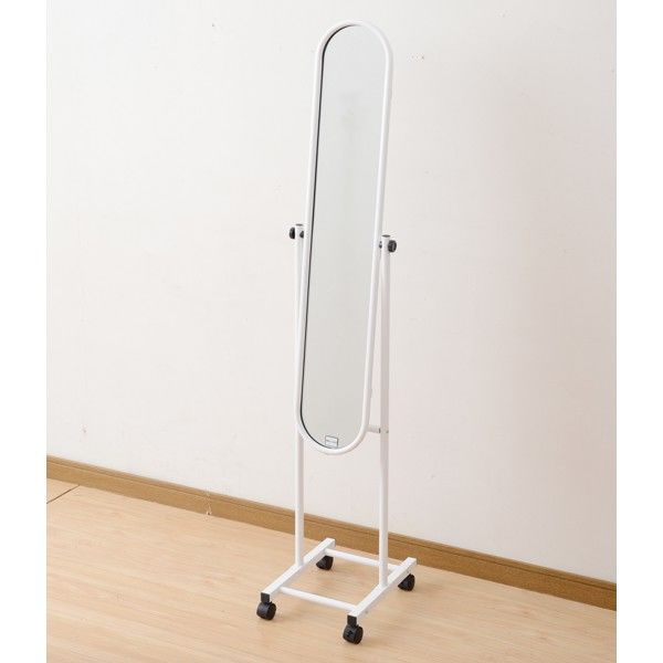 YAMAZEN キャスター付スタンドミラー 幅295×奥行380×高さ1570mm