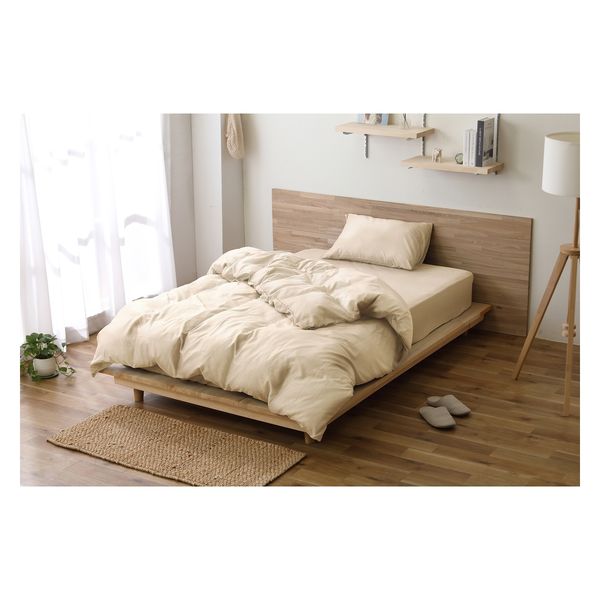 アイリスオーヤマ ボックスシーツ ダブル アイボリー BXS-TP-D 1枚