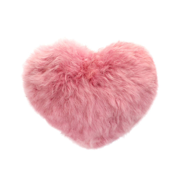 ムートンクッション ハート ピンク（直送品） - アスクル