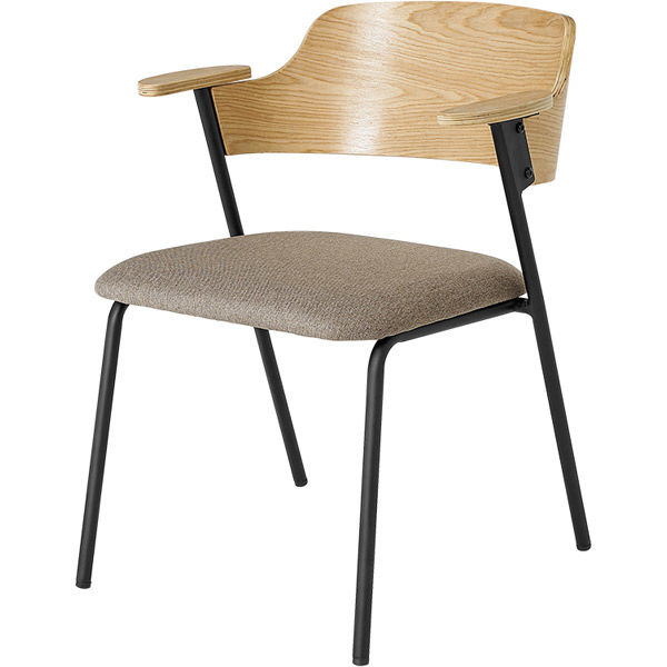 軒先渡し】萩原 ダイニングチェア ナチュラル/ライトグレー LC-4835NA