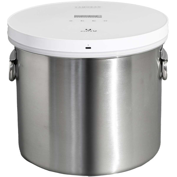 ランテルメディエール 真空保存容器 TAMOKAN 10L シルバー 取手&鍋蓋