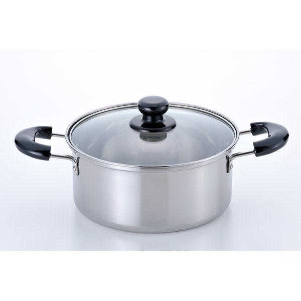 和平フレイズ バジコ IH対応ステンレス両手鍋20cm COM-9843 1個 - アスクル