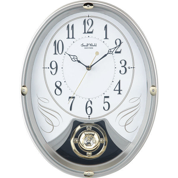 リズム スモールワールド メロディ電波掛時計(12曲入) 4MN528AZ18 1箱