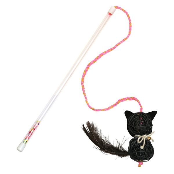 リーフ 猫じゃらし 色おまかせ 黒ニャンコの猫じゃらし 鈴付き