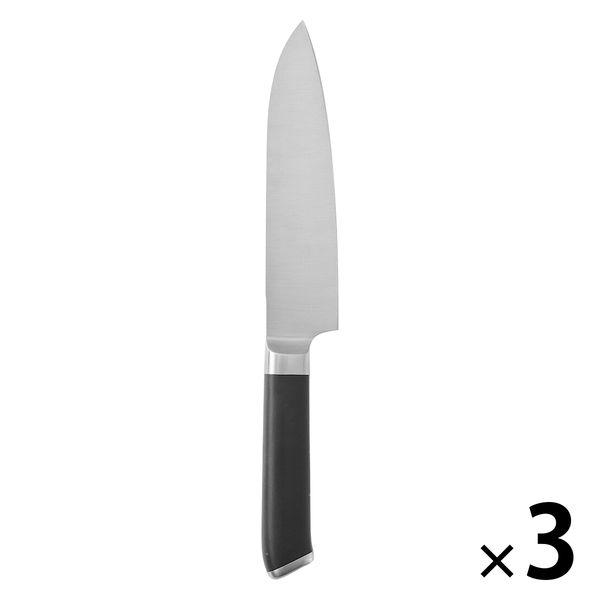 無印良品 握りやすく切りやすい 万能包丁 刃渡り約14.5cm 1セット（3本