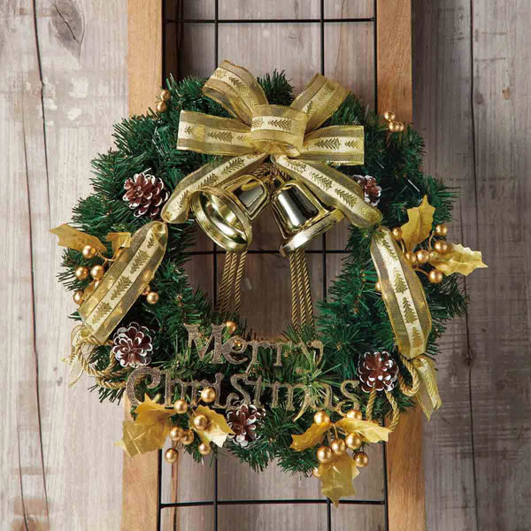 ストア・エキスプレス クリスマスベルリース ゴールド 40cm 8725-9718