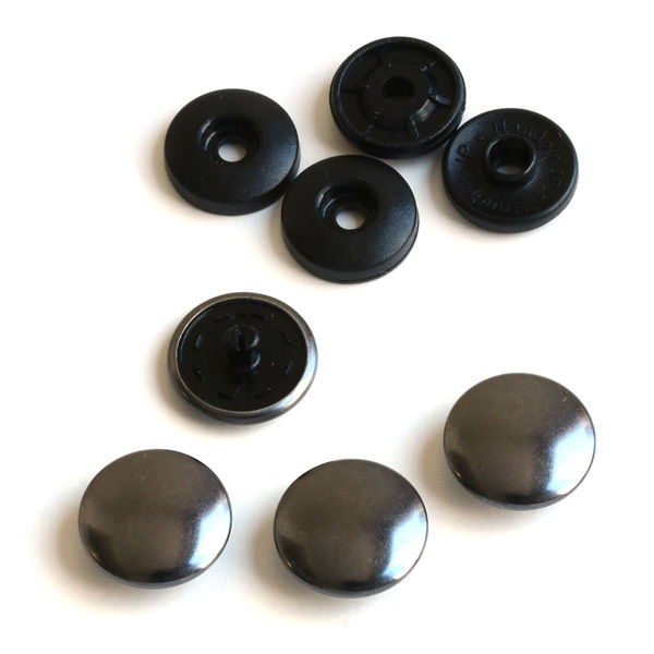 NBK イージースナップボタン 50組入り φ14mm ブラックニッケル F12-313