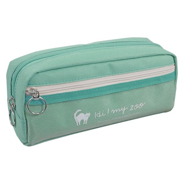 クツワ HI! MY ZOO(ハイマイズー) ポケット付ペンケース ネコ HZ035D 1