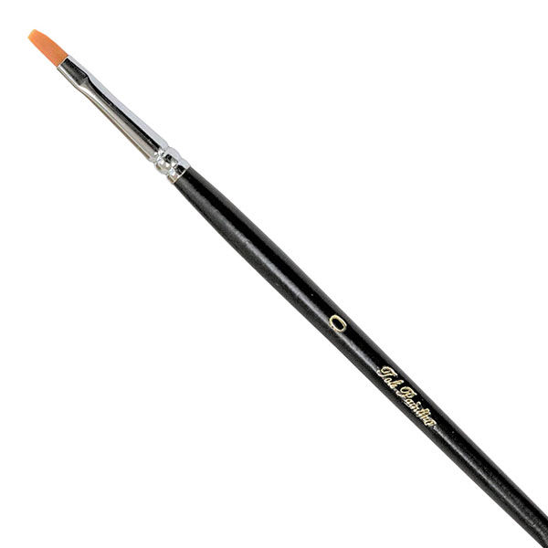 TTC トールペイント用 ナイロン 平筆 0号 ブラック 70-5410 1セット（3