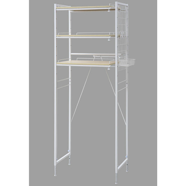 YAMAZEN（山善） 設置が簡単ランドリーラック ホワイト RAL-90 1台