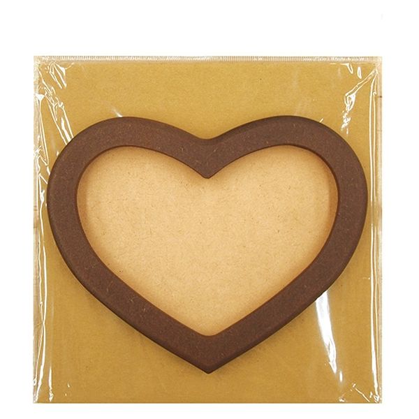 KAWAGUCHI アンティーク調 木製フレーム ハート ブラウン 96-934