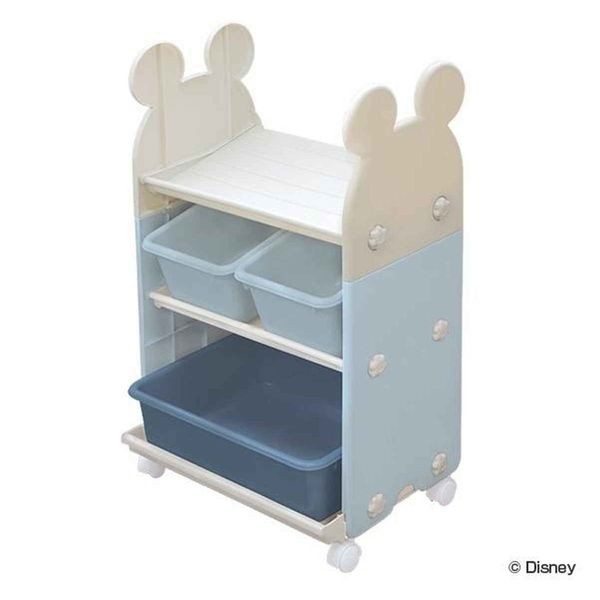 おもちゃ 収納 ラック ミッキーマウス トイステーション エクリュ