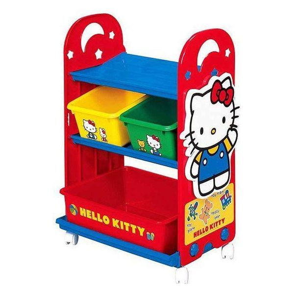 おもちゃ 収納ラック 3段 ハローキティ トイステーション 176404 1個