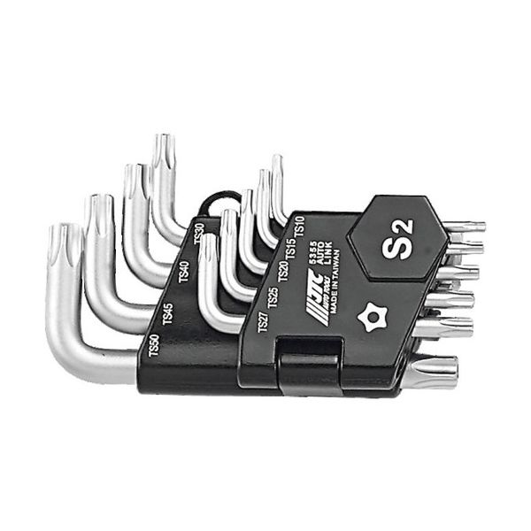 JTC 9PCS ショート穴開5PTスターレンチセット JTC5355 1セット（直送品