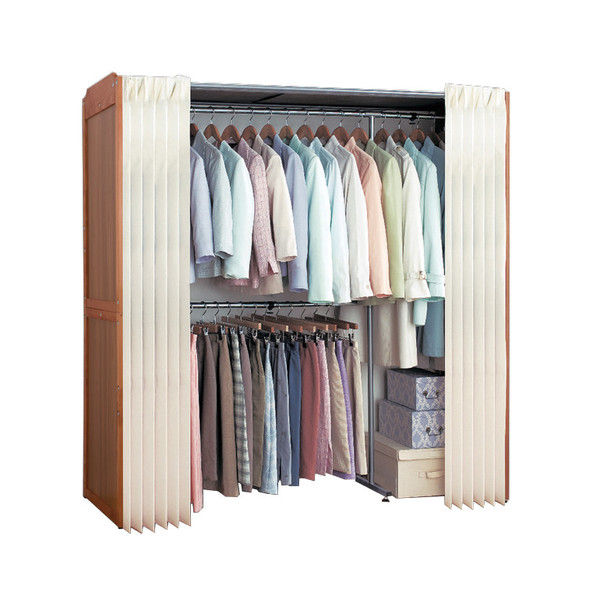 ファミリー・ライフ 木製伸縮式クローゼットハンガーブラウン 幅1180