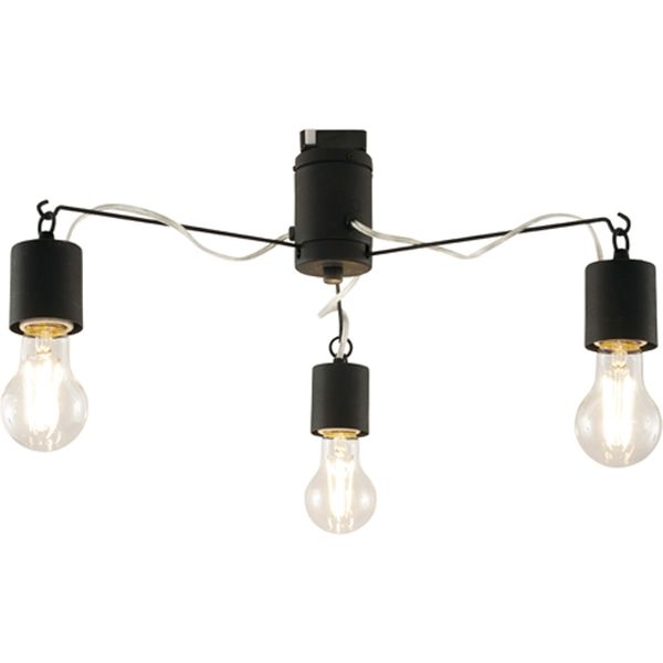 キシマ ルーエ シーリングライト マットブラック 3灯 GEM-6957 1台