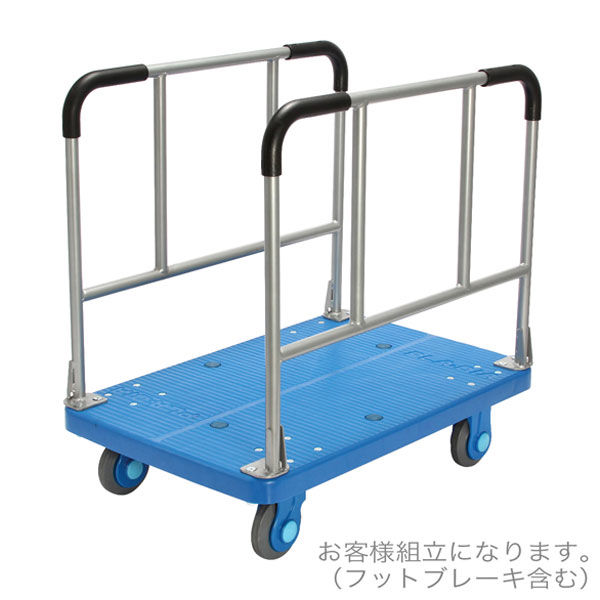 カナツー 静音樹脂台車長尺用300kgフットブレーキ付 PLA300-W-DS