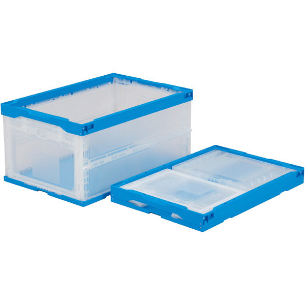 サンコー オリコンラック P76B（短側扉あり） フタ無 76.5L 透明