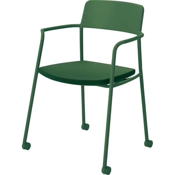 設置込】コクヨ エニー ミーティングチェア 肘付 ディープグリーン DG