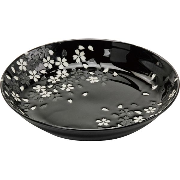 ブルーム 美濃焼 花よしの深皿/黒/22×4cm/日本 16414 1セット（10枚：5