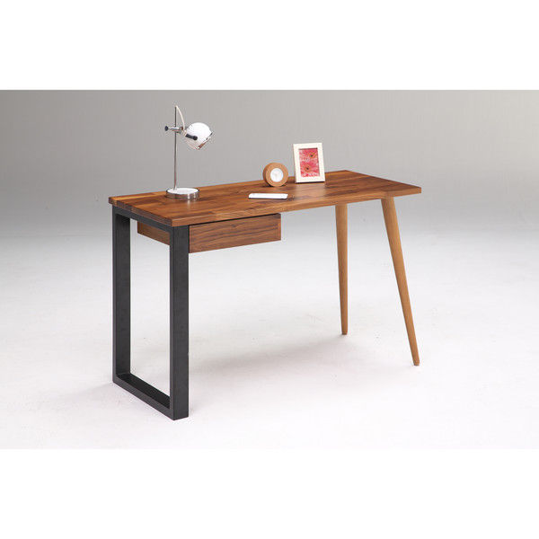 軒先渡し】関家具 デスク DWR-4060 ブラウン 幅1100×奥行500×高さ710mm