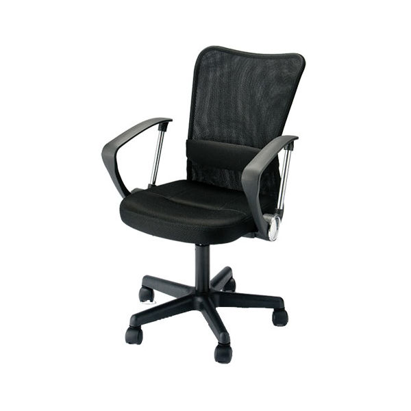 Netforce オフィスチェア キューチェア 肘付 ブラック メッシュ