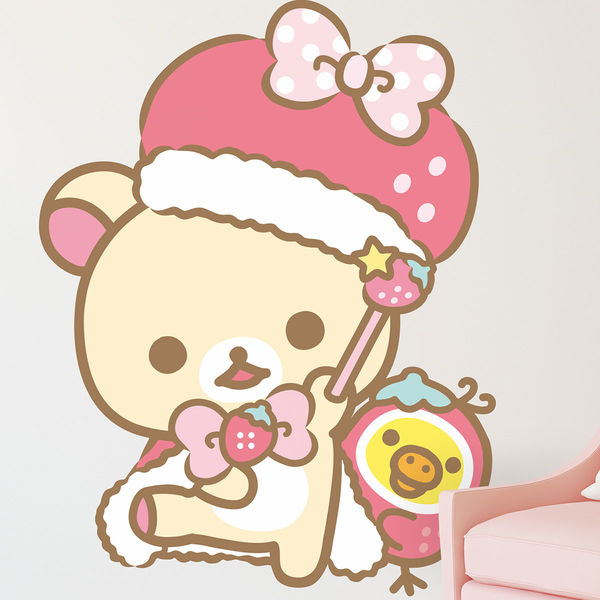 東京ステッカー 大判 リラックマ「コリラックマのみんないちごになぁれ