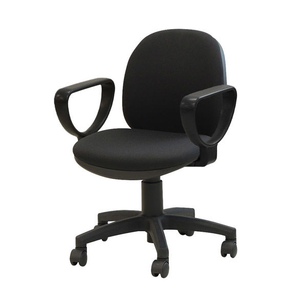 Netforce ワンカラーデスクチェア ループ肘付 オフィスチェア 学習