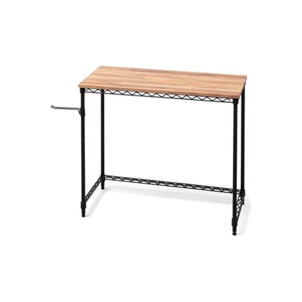 アイリスオーヤマ カラーメタルラック デスク CMM-D81361 ブラック 1台