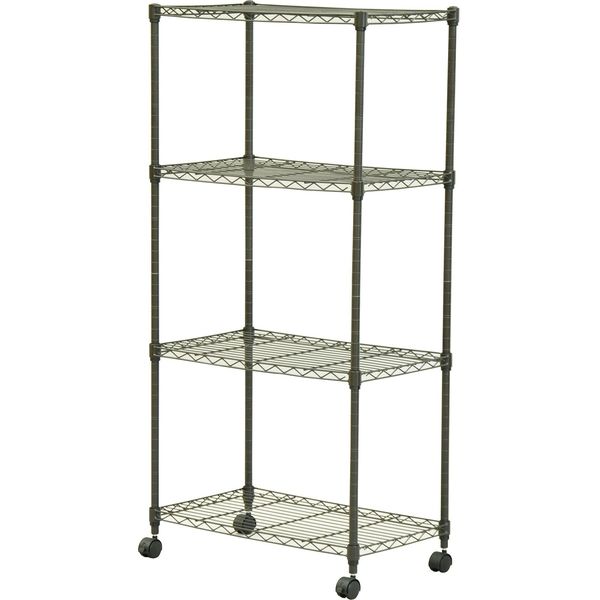 エイ・アイ・エス スチールラック 19φ キャスター付 4段 幅600×奥行350