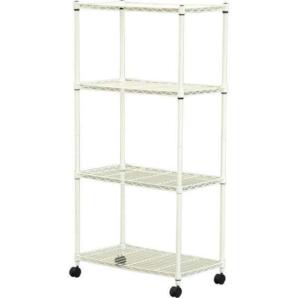 エイ・アイ・エス スチールラック 19φ キャスター付 4段 幅600×奥行350