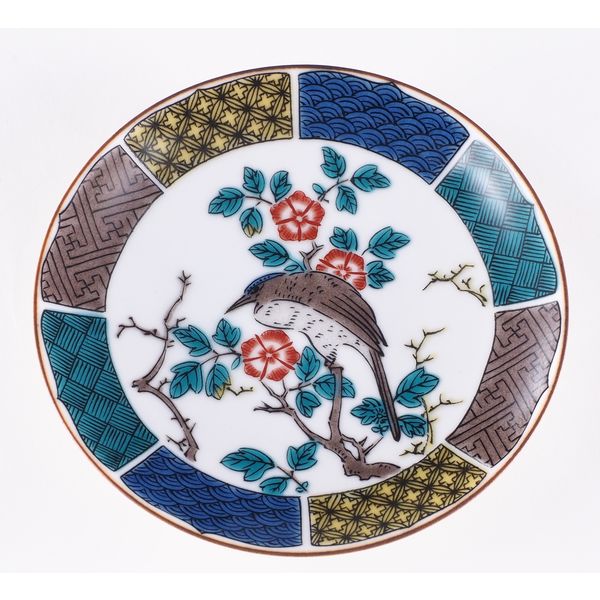 青郊 【九谷焼】豆皿名品コレクション 古九谷色絵花鳥図 MC-10-8p 8個