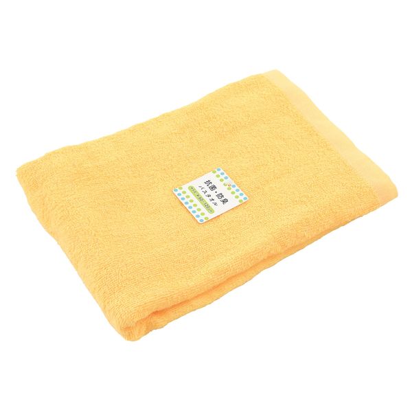 小杉善 【抗菌防臭加工】クレアカラーバスタオル (イエロー)60×120cm