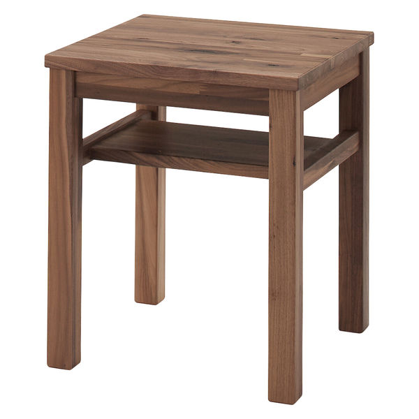 無印良品 木製サイドテーブルベンチ 板座 節あり ウォールナット材