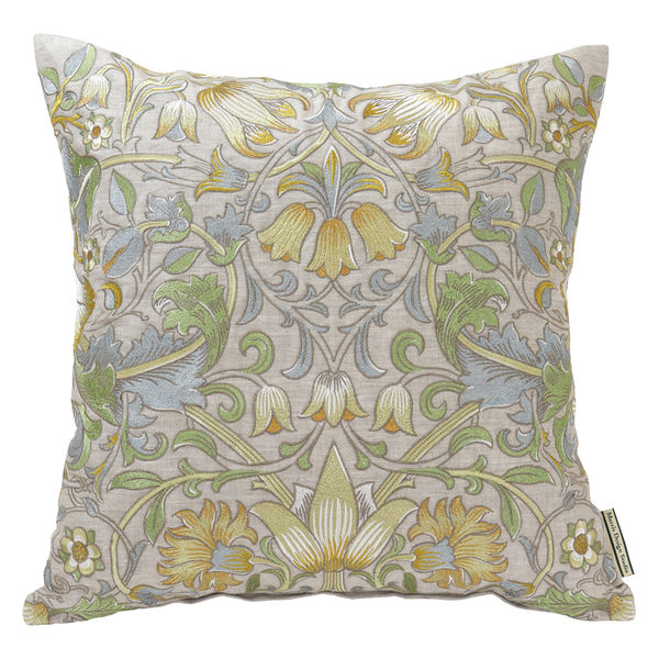 川島織物セルコン モリスデザインスタジオ ロウデン 刺繍クッション