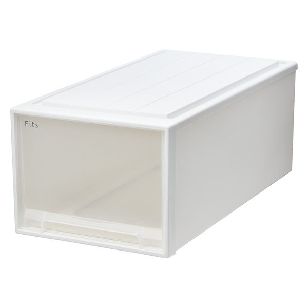 引き出し収納】 天馬 フィッツケース 74ー39L ホワイト/クリア 幅39.0
