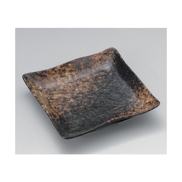 アースモス 美濃焼 角皿（小） 吹備前7.0正角皿 (4個入)（直送品