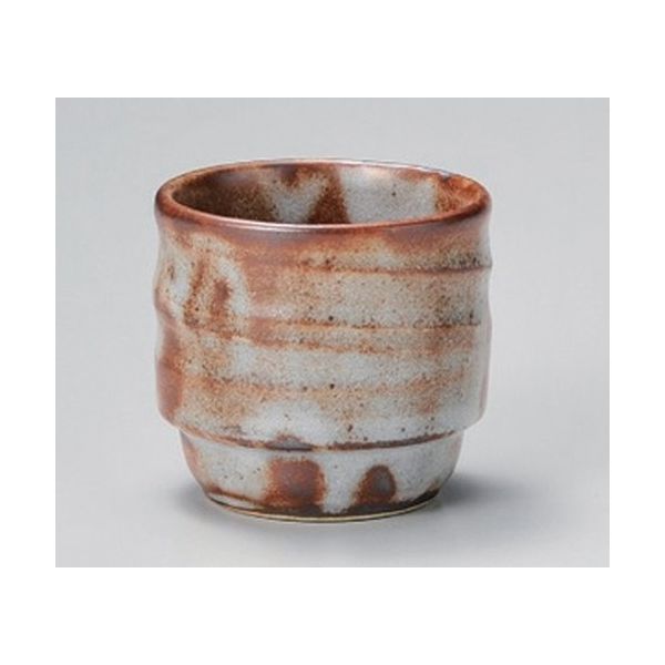 アースモス 美濃焼 長湯呑 ネズミ志野スタック湯呑 （10個入）（直送品