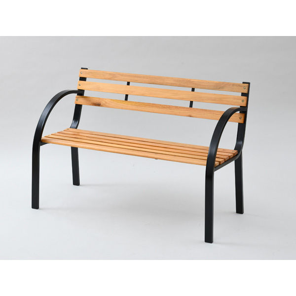 YAMAZEN パークベンチ LC-D08C（NA/BK）（直送品） - アスクル